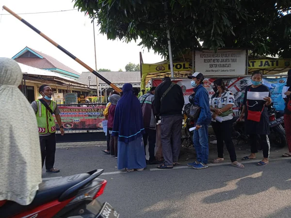 Editorial Photo Indonésie Východní Jakarta Kramat Jati Juli 2021 Policejní — Stock fotografie