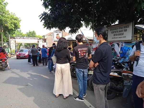 Editorial Photo Indonesien Ost Jakarta Kramat Jati Juli 2021 Polizeiamt — Stockfoto