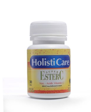 Sadece Editoryal Kullanım, 13 Temmuz 2021, Beyaz Plastik Şişe 'den C vitamini, Doğu Jakarta, Endonezya Fotoğraf Stüdyosu İndoo