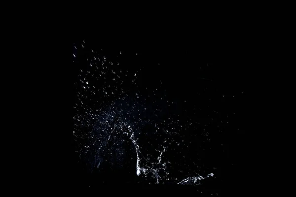 High Speed Water Splash Splat Black Background Your Design Elemen —  Fotos de Stock