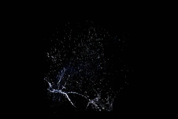 High Speed Water Splash Splat Black Background Your Design Elemen — Fotografia de Stock