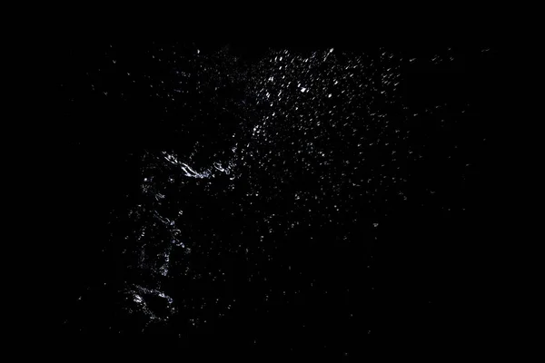 High Speed Water Splash Splat Black Background Your Design Elemen — Fotografia de Stock