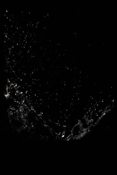 High Speed Water Splash Splat Black Background Your Design Elemen —  Fotos de Stock