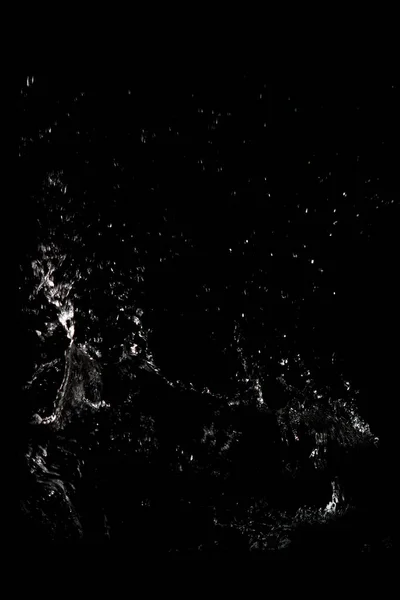 High Speed Water Splash Splat Black Background Your Design Elemen —  Fotos de Stock