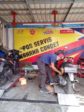 Editör Fotoğrafı, Endonezya, Doğu Jakarta, 07 Ağustos 2021, Honda Wahana Motor Hizmetleri 