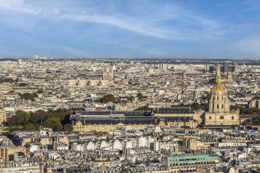 Paris 'teki Eyfel Turu' ndan Les Invalides 'in hava manzarası.