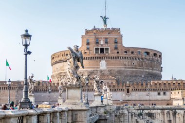 Roma, İtalya - 04 / 12 / 2017: Sant 'Angelo Şatosu