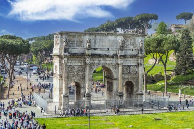 Roma, İtalya - 04 / 05 / 2017: Costantino Kemeri 'nin hava manzarası 