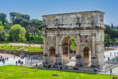 Roma, İtalya - 04 / 05 / 2017: Costantino Kemeri 'nin hava manzarası