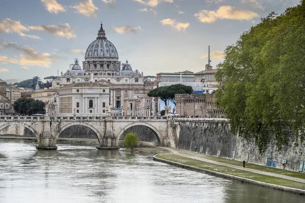 Tevere River Vatican Background Sunset — Stock Photo, Image