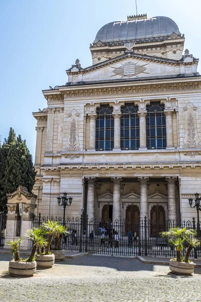 Rzym Włochy 2018 Piękny Budynek Szkołą Żydowską — Zdjęcie stockowe
