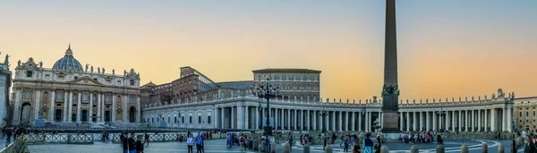 意大利梵蒂冈 2018年10月4日 梵蒂冈圣彼得广场全景特广 — 图库照片