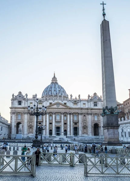 Vatican Italy 2018 Beautiful Basilica San Pietro Vatican Sunset — Stock Photo, Image