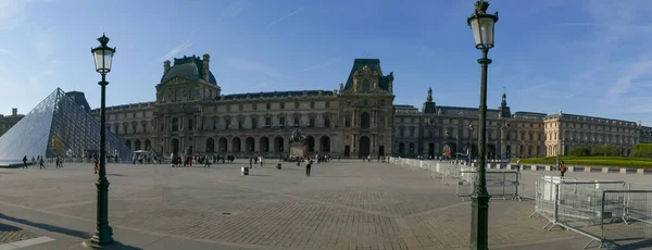 Paris França 2018 Vista Extra Ampla Museu Louvre Paris — Fotografia de Stock