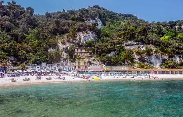 Sirolo Italia 2015 Bellissima Spiaggia Urbani Sirolo Con Acqua Verde — Foto Stock