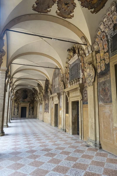 Beroemde Prachtige Arcades Van Bologna — Stockfoto