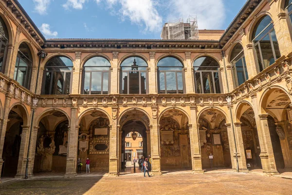 Bolonia Italia 2021 Biblioteca Archiginnasio Bolonia — Foto de Stock