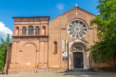 Bologna, İtalya: 04-15-2021: Bologna 'daki Saint Domenico Bazilikası