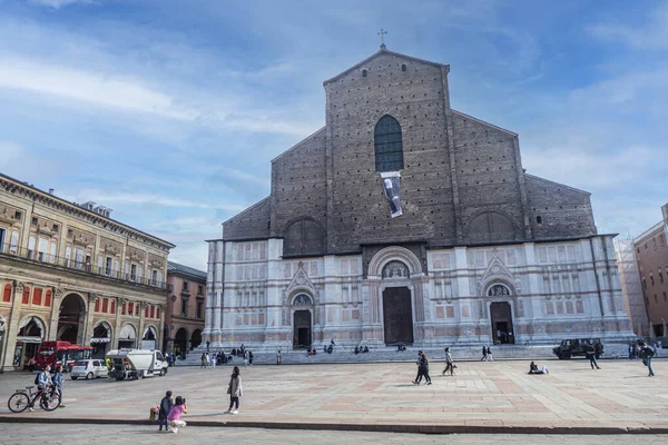 Болонья Італія 2021 Basilica Saint Petronio Bologna — стокове фото
