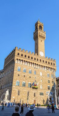 Floransa, İtalya - 07-05-2021: Floransa 'daki Palazzo della Signoria