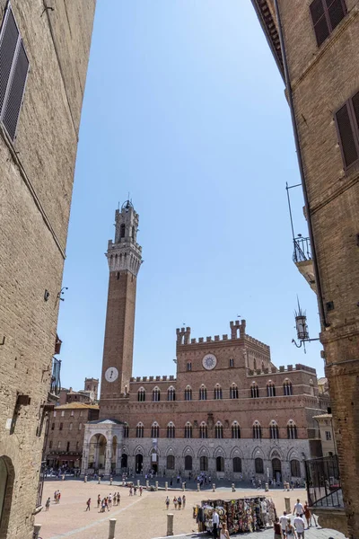 Siena Italia 2021 Hermosa Piazza Del Campo Siena — Foto de Stock