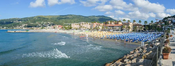 Andora Italia 2021 Bellissima Spiaggia Andora Liguria — Foto Stock