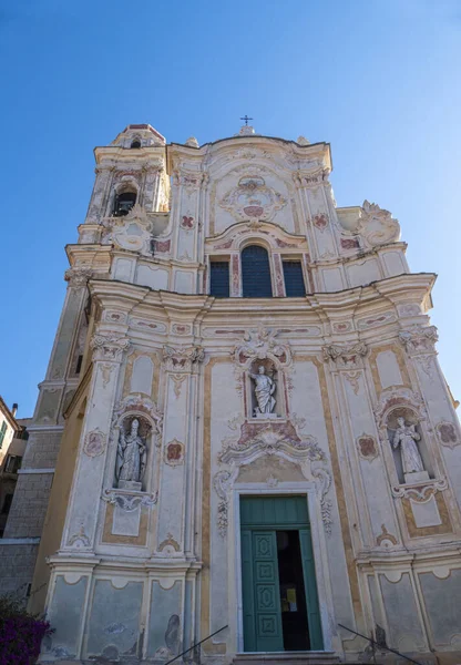 Bella Chiesa Nel Centro Storico Cervo — Foto Stock