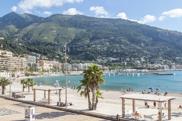 Menton France 2021 Beach Gulf Menton — Stock Photo, Image