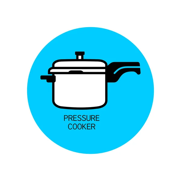 Μαγειρευτής Πίεσης Για Διάνυσμα Περίγραμμα Μαγειρέματος Για Σχεδιασμό Συσκευασίας — Διανυσματικό Αρχείο