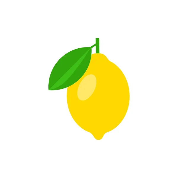 Ilustrasi Vektor Lemon Diisolasi Pada Latar Belakang Putih - Stok Vektor