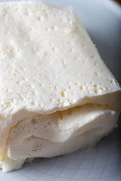 Turkish Creamy Dairy Product Clotted Cream Butter Cream Turkish Breakfast — Stock Photo, Image