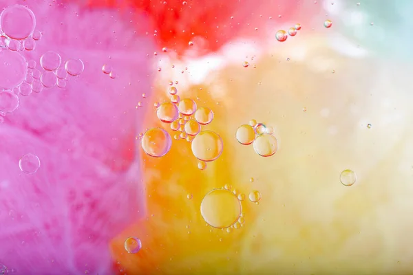 Gotas Aceite Una Superficie Agua Resumen Antecedentes —  Fotos de Stock