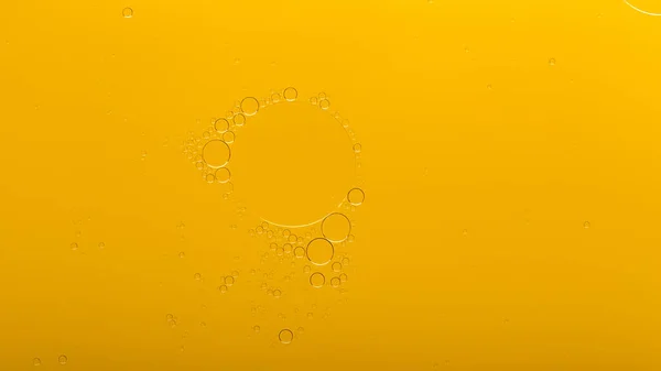 Aceite Mezclado Con Agua Fondo Colorido Abstracto Fondo Amarillo — Foto de Stock