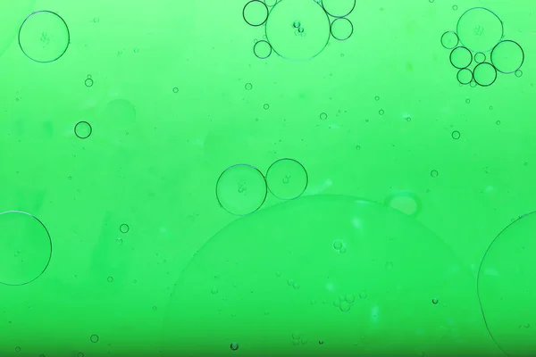 Олія Змішана Водою Абстрактний Барвистий Фон Зелений Фон Текстура — стокове фото