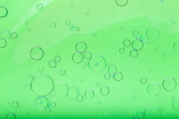 Olio Mescolato Con Acqua Sfondo Colorato Astratto Sfondo Verde Texture — Foto Stock