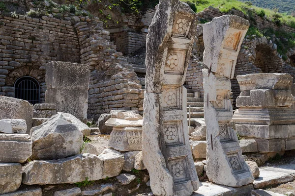 Ερείπια Μιας Αρχαίας Πόλης Της Εφέσου Σμύρνη Τουρκία — Φωτογραφία Αρχείου