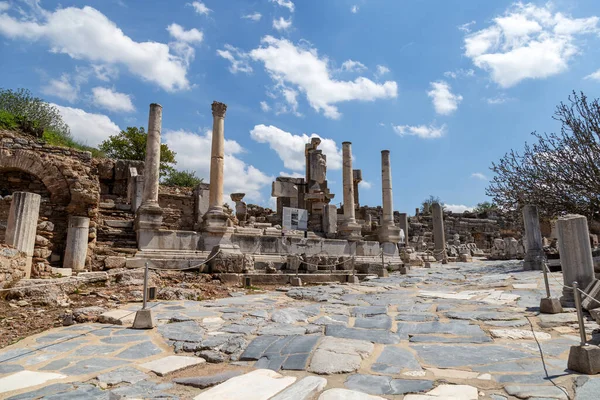 Ερείπια Μιας Αρχαίας Πόλης Της Εφέσου Σμύρνη Τουρκία — Φωτογραφία Αρχείου