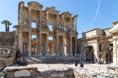 Celsus Library in Ephesus, Izmir, Turkey. Library of Celsus in the ancient city of Ephesus. The ruins of an ancient city of Ephesus, Izmir, Turkey. 