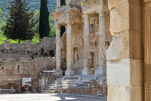 Biblioteca Celsus Éfeso Izmir Turquia Biblioteca Celso Antiga Cidade Éfeso — Fotografia de Stock