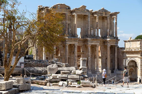 Efes Selcuk Izmir Turkey 0425 2021 Celsus Library Ephesus Izmir — 스톡 사진