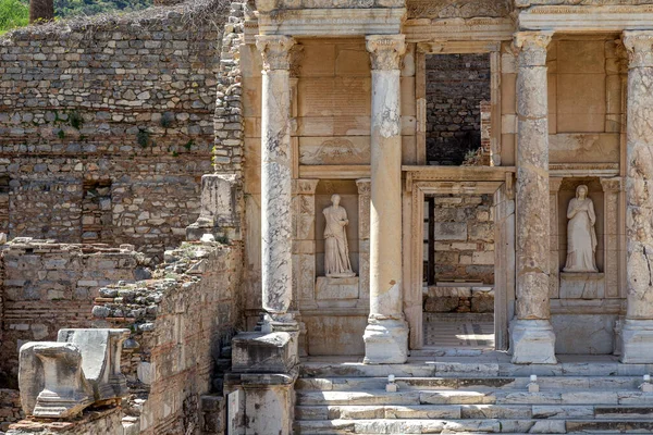 Biblioteca Celsus Efeso Smirne Turchia Biblioteca Celso Nell Antica Città — Foto Stock