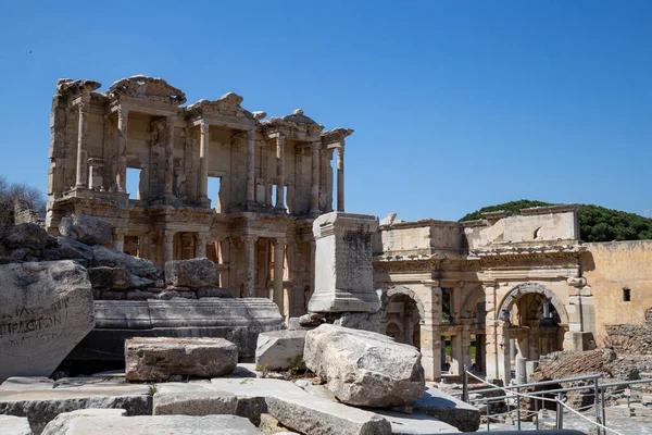 Eski Bir Şehir Olan Efes Kalıntıları Zmir Türkiye — Stok fotoğraf