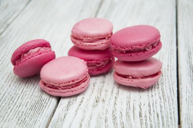 Fransız pembe macarons