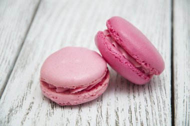 Fransız pembe macarons