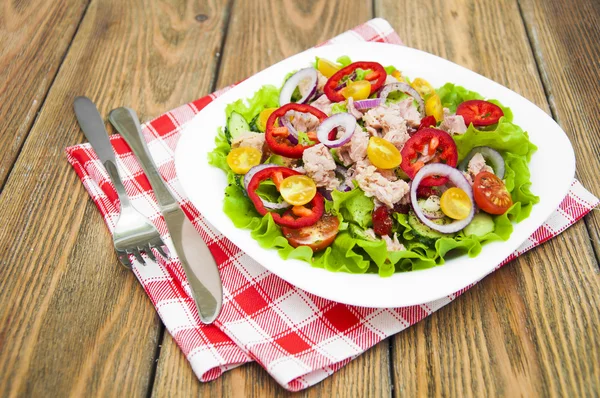 Un'insalata di tonno fresca e colorata — Foto Stock