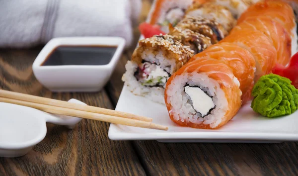 Různých Sushi — Stock fotografie