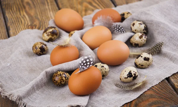 Verschillende soorten eieren — Stockfoto