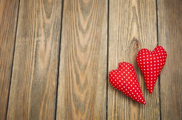 Handcrafted two hearts — Stock Photo, Image