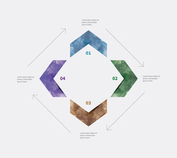 Diseño de infografías con polígono — Archivo Imágenes Vectoriales