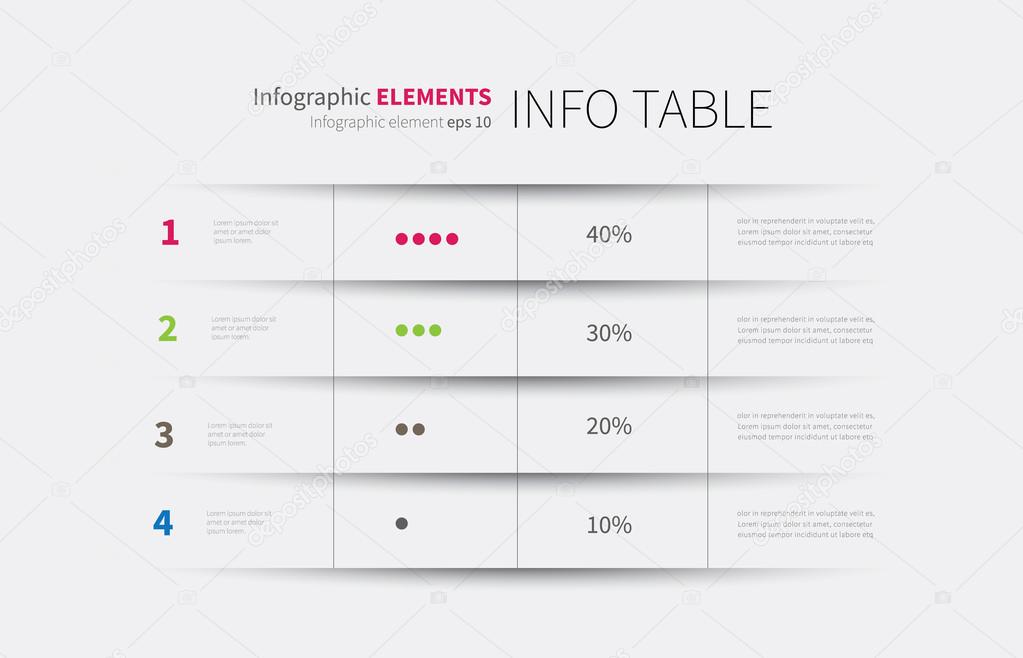 infographics table background